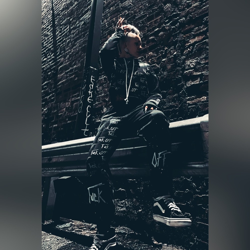 Worship Me Hand Painted Black Joggers (Comes in Men’s & Women’s)